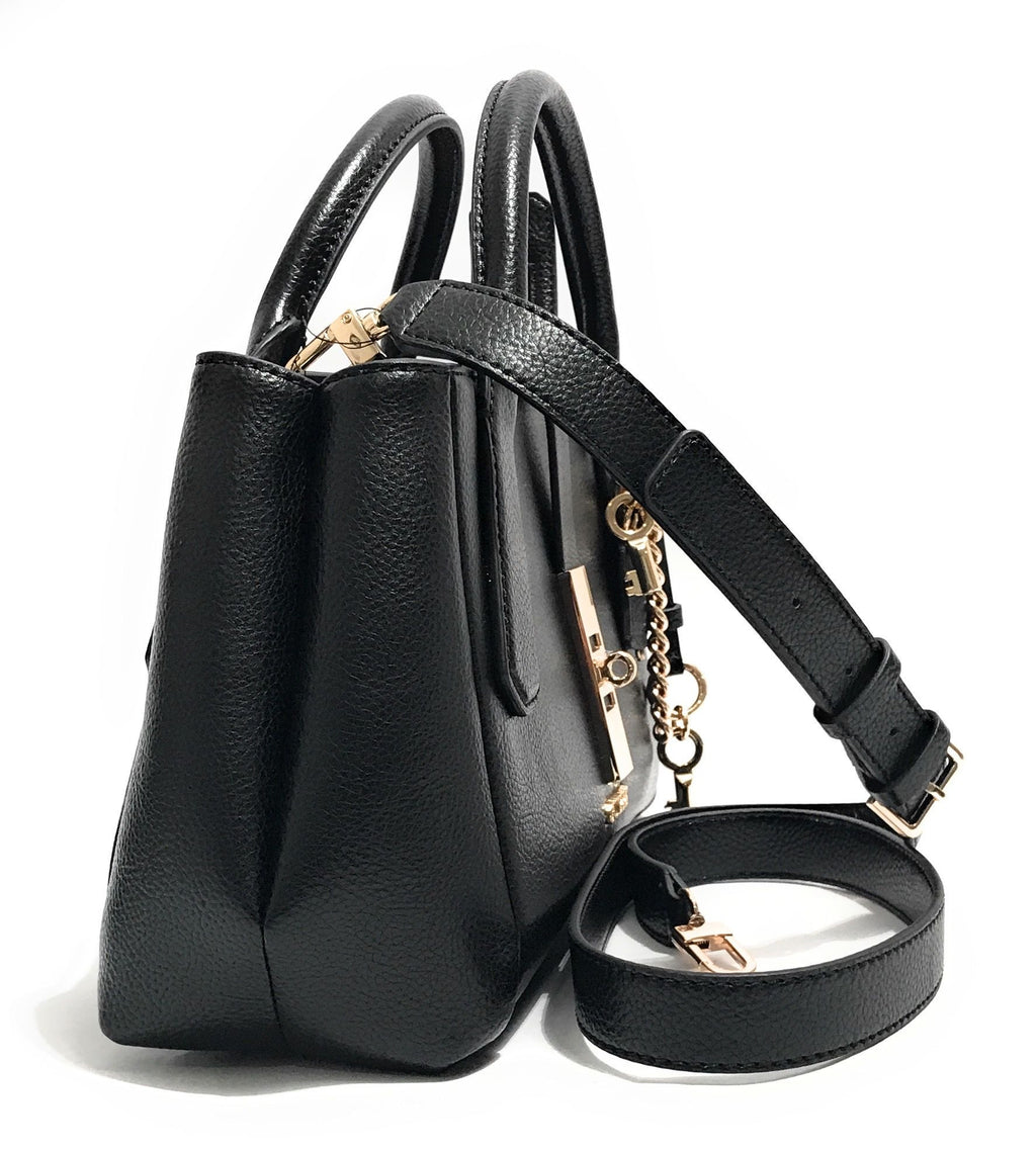 Borsa donna Guess a mano/ tracolla Brooke high society satchel black BS26GU08 BG989706