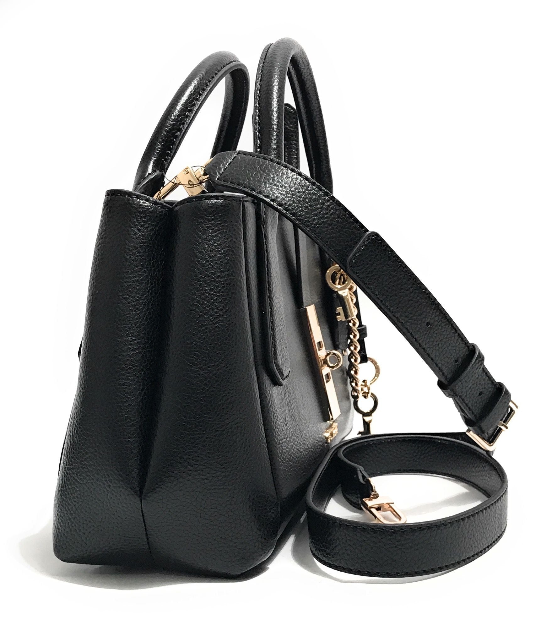 Borsa donna Guess a mano/ tracolla Brooke high society satchel black BS26GU08 BG989706