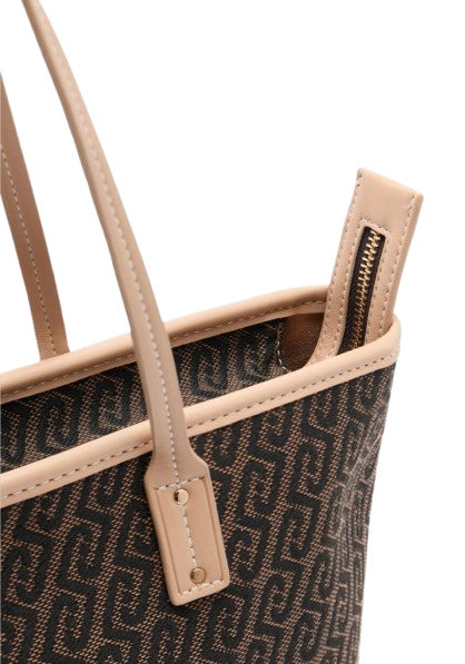 Borsa donna Liu-jo Evrim Tote jacquard testa di moro BS26LJ03 AA6070 T378A