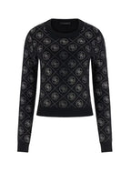 Maglione donna Guess strass logo ES26GU03 W6RR66Z3JD2 JBLK