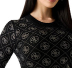 Maglione donna Guess strass logo ES26GU03 W6RR66Z3JD2 JBLK