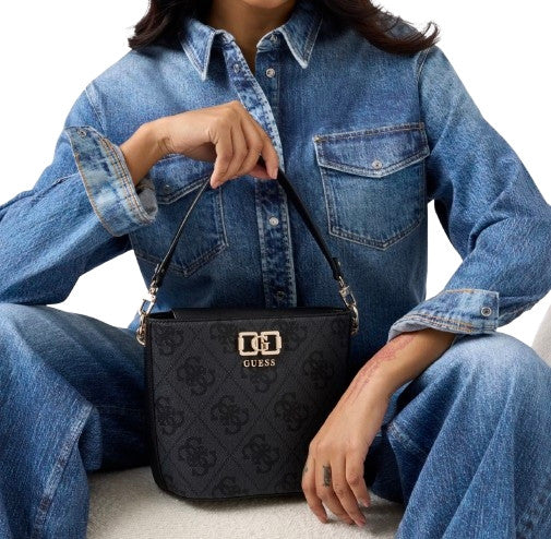 Borsa Guess donna a mano/tracolla Karnilla logo coal logo BS26GU57 OS990101