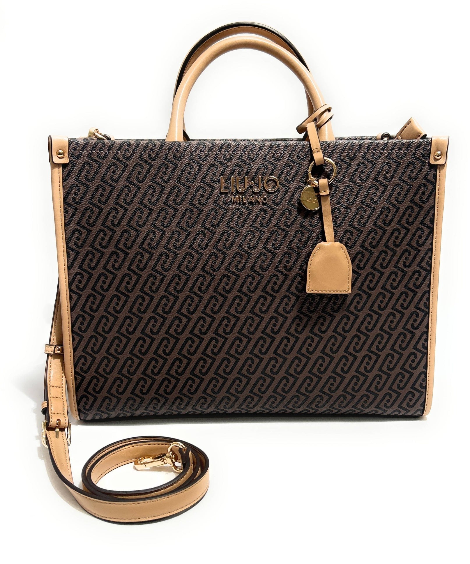 Borsa donna Liu-jo M Tote Ridhi testa di moro/ beige BS26LJ31 AA6206 E1092