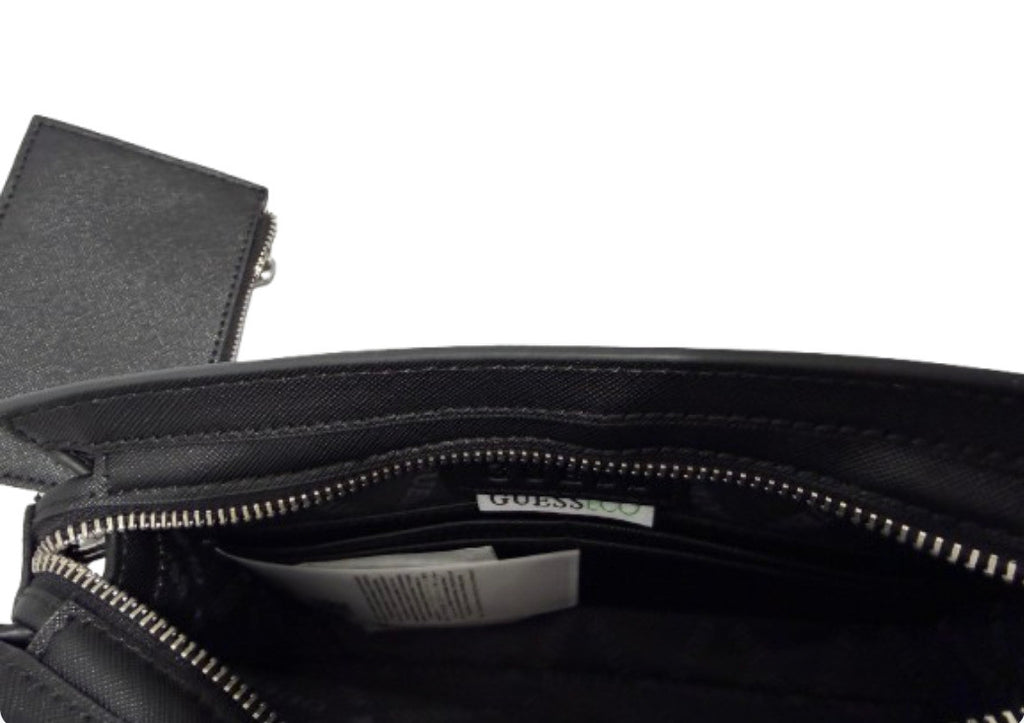 Borsa Guess tracolla uomo Milano crossbody top zip nero UBS26GU13 HMMISAP6157
