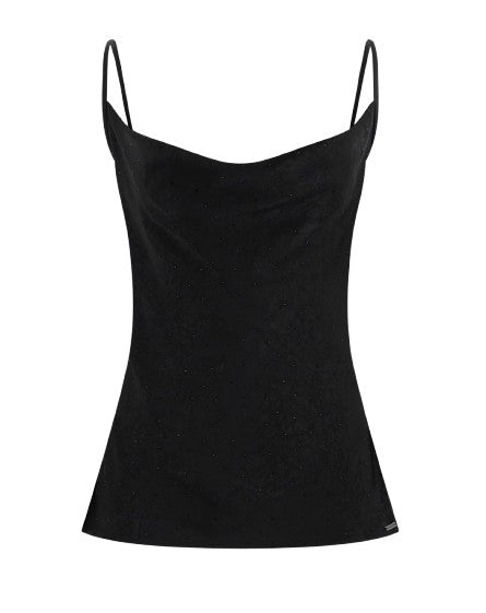 Top donna Guess in satin black ES26GU25 W6RH55WJ732