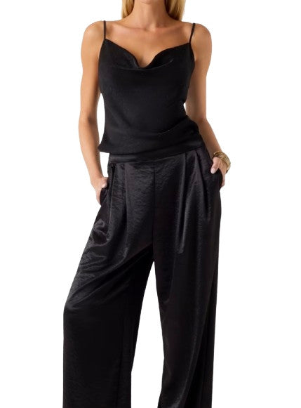 Top donna Guess in satin black ES26GU25 W6RH55WJ732