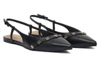 Sandalo donna Guess slingback Dorlee pelle nero DS26GU11 FLPDORLEA05