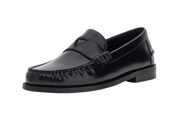 Scarpe uomo mocassino Guess in pelle Rossio nero US26GU15 FMPROSLEA14