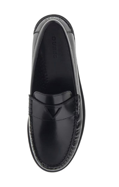Scarpe uomo mocassino Guess in pelle Rossio nero US26GU15 FMPROSLEA14