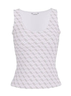 Top donna Guess canotta Tank 4G all over bianco ES26GU47 W6GP10K2932 G011