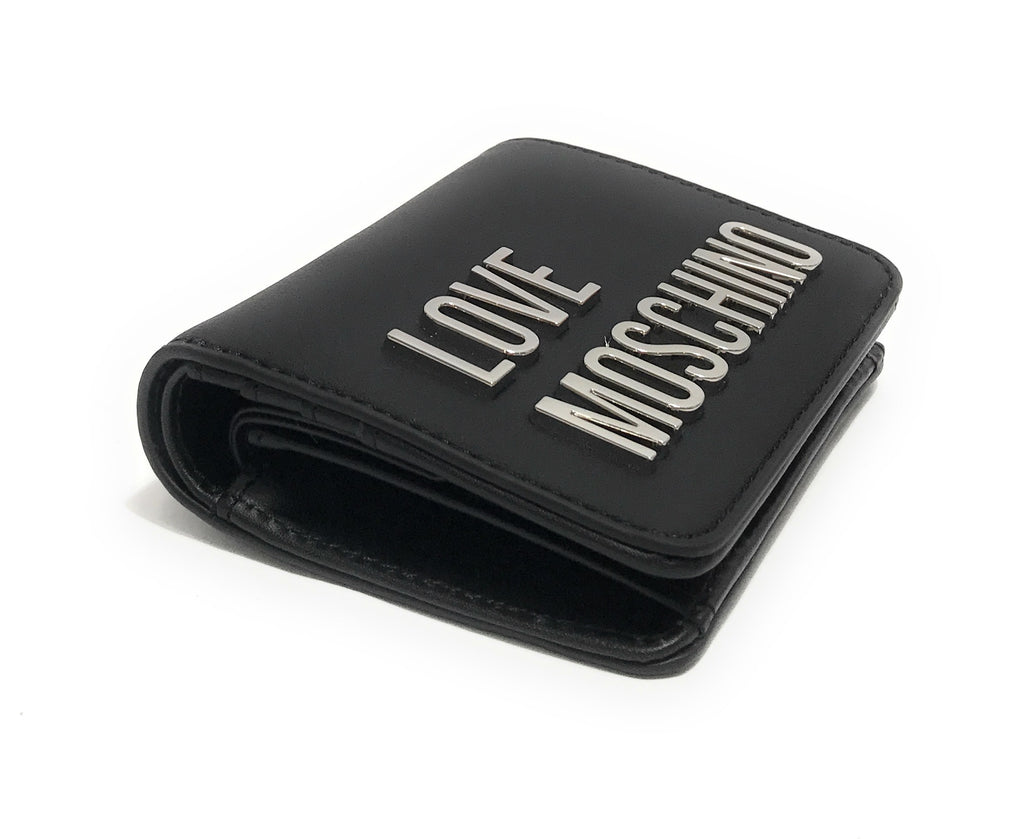 Portafoglio donna Love Moschino a libretto nero/nikel A26MO07 JC5612