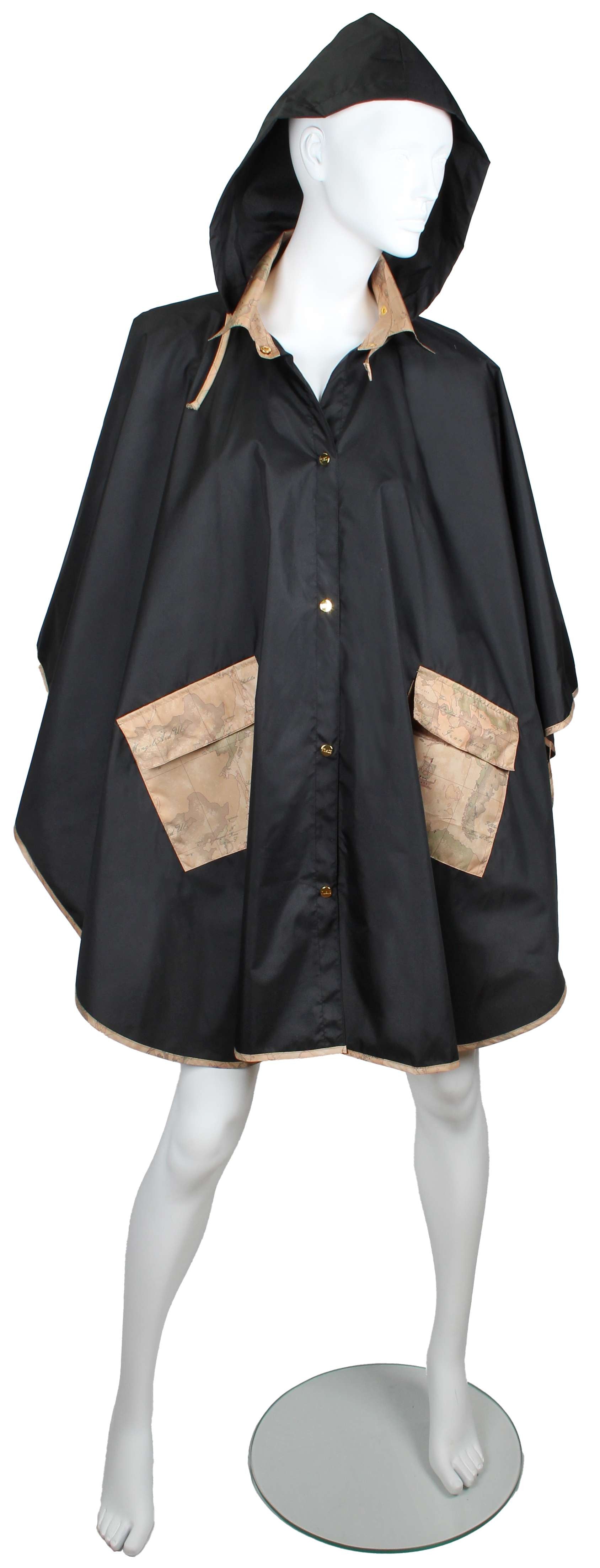 Mantella pioggia Alviero Martini 1A Classe lunga nero C26PC02 900 A