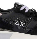 Scarpe Sun68 sneaker Stargirl glitter logo nero D26SU09 Z45217