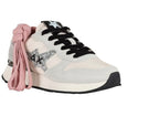 Scarpe Sun68 sneaker Stargirl glitter logo bianco panna D26SU12 Z45217