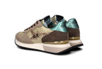 Scarpe Sun68 sneaker Stargirl glitter logo beige scuro D26SU13 Z45217