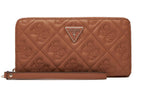 Portafoglio Guess Adelasia Quilted Logo zip around caramel A26GU08 QL9658146