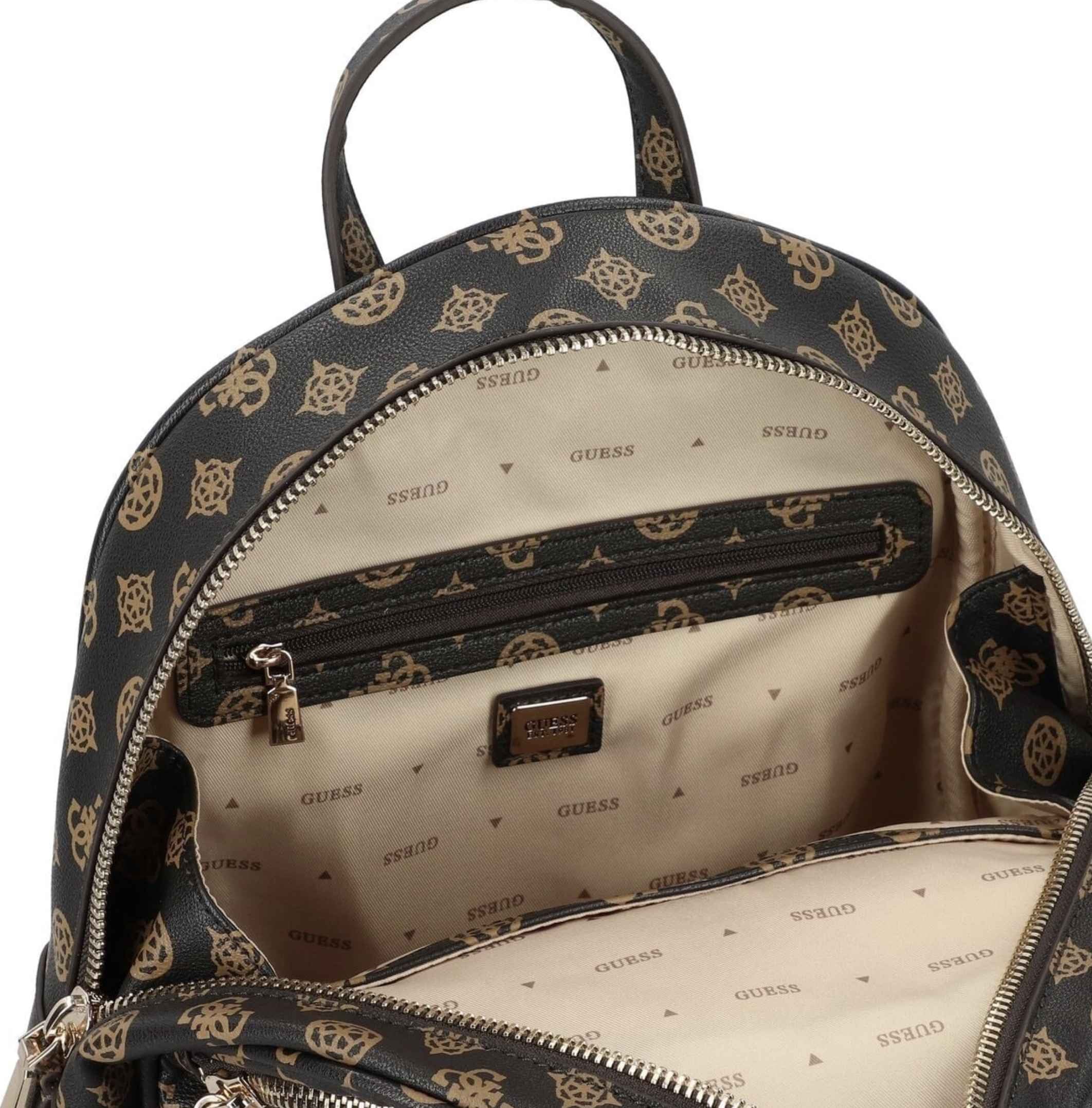 Borsa donna Guess zaino Manhattan II mocha logo B26GU35 PG711833
