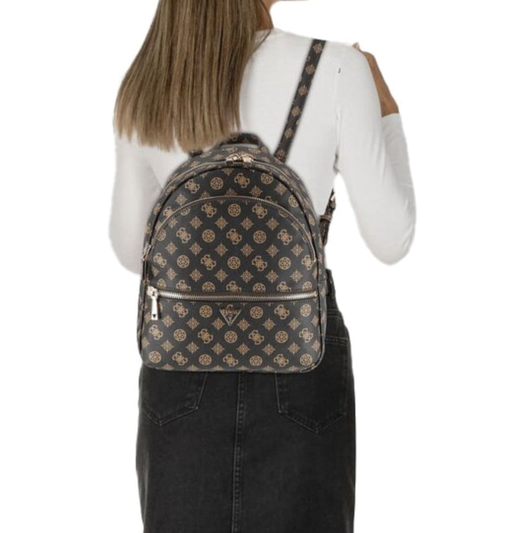 Borsa donna Guess zaino Manhattan II mocha logo B26GU35 PG711833