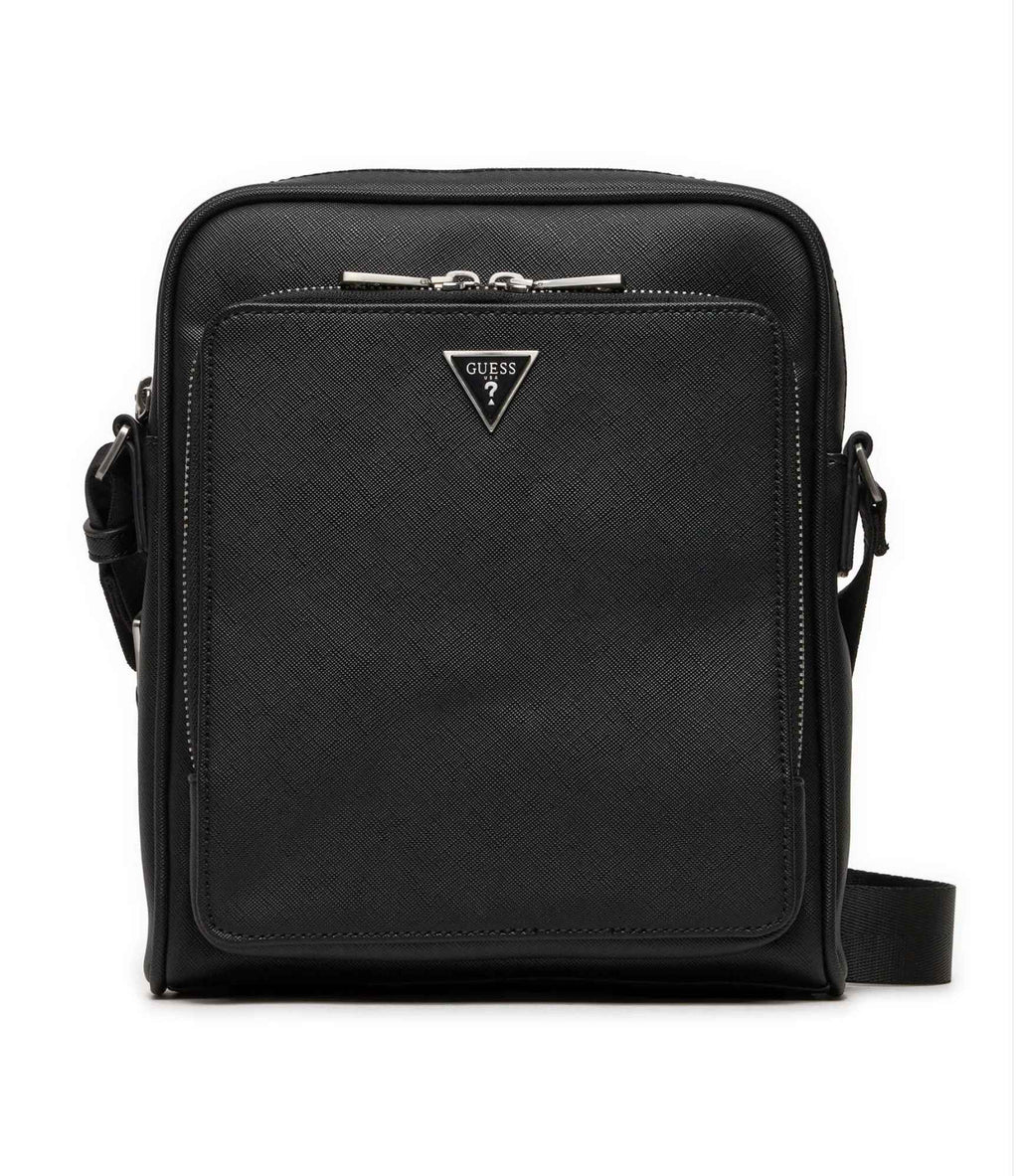 Borsa Guess mini tracolla uomo Milano saffiano black UB26GU13 HMMISAP4260