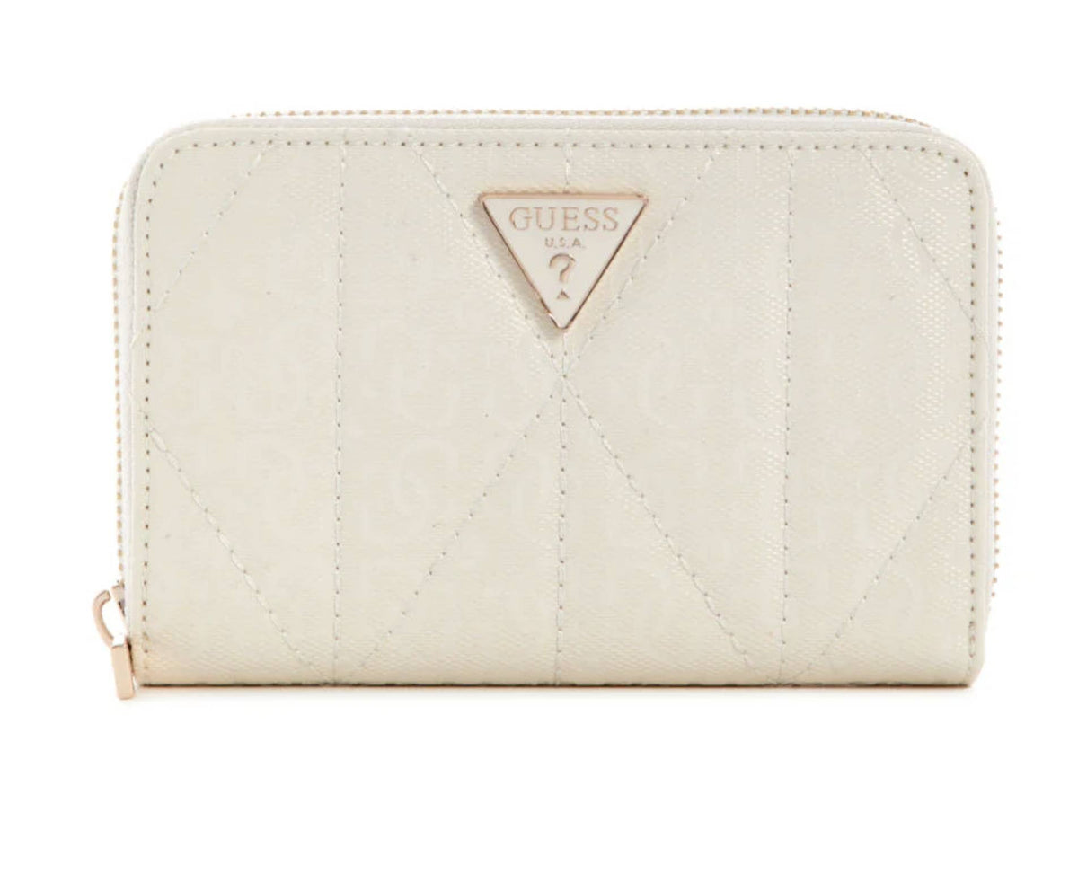 Portafoglio donna Guess Aldina SLG Medium logo white A26GU19 GG9663140