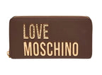 Portafoglio donna Love Moschino zip around marrone A26MO18 JC5692