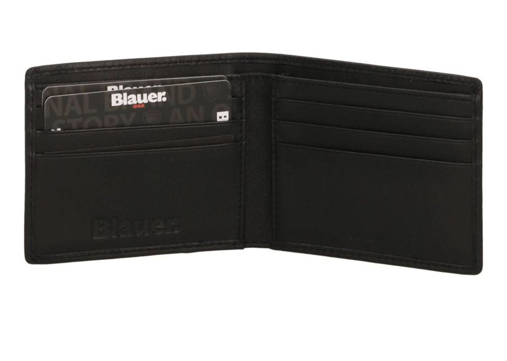 Portafoglio uomo Blauer wallet in pelle A26BU03 F5SIXC01/LIA/BLK