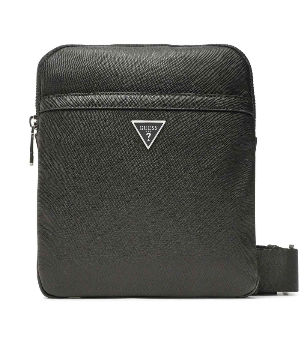 Borsa Guess tracolla uomo certosa xbody flat saffiano black UBS26GU02 HMECSAP3123