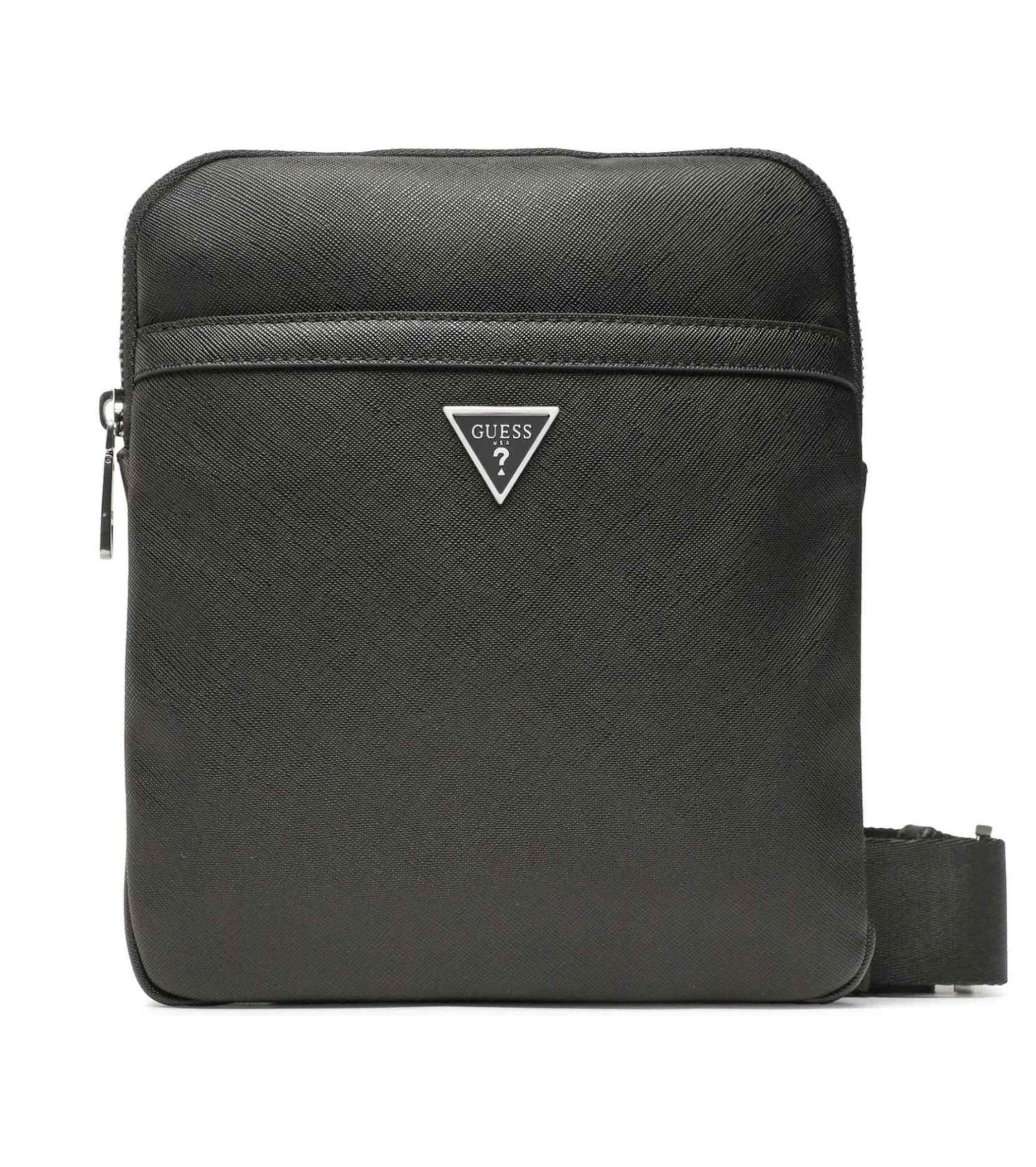 Borsa Guess tracolla uomo certosa xbody flat saffiano black UBS26GU02 HMECSAP3123
