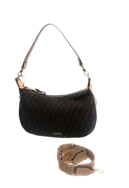Borsa donna Liu-jo Kaliska hobo M jacquard testa di moro BS26LJ06 AA6133 T378A