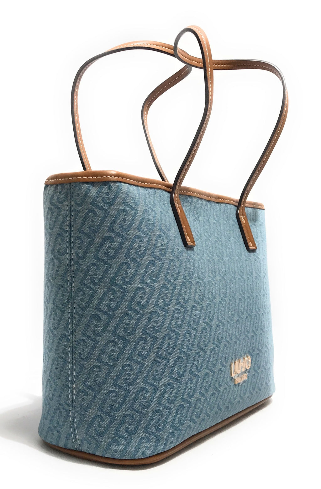 Borsa donna Liu-jo Evrim Tote S jacquard dusty blue BS26LJ08 AA6071 T379A