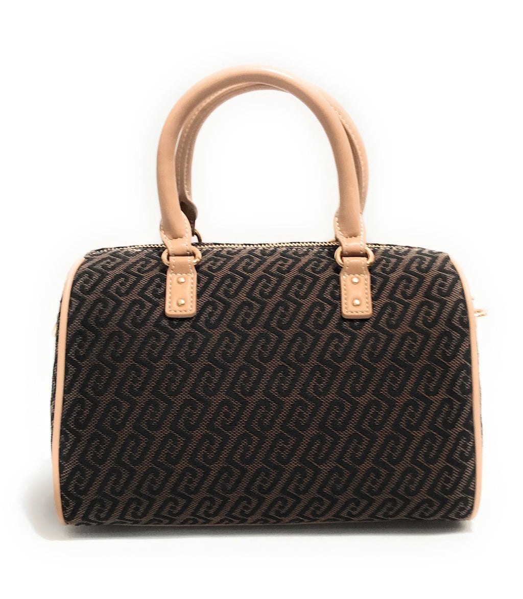 Borsa donna bauletto Liu-jo Evrim Satchel S jacquard testa di moro BS26LJ13 AA6052 T378A