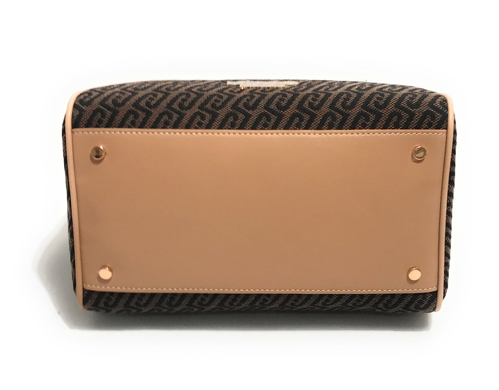 Borsa donna bauletto Liu-jo Evrim Satchel S jacquard testa di moro BS26LJ13 AA6052 T378A