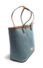 Borsa donna Liu-jo Evrim Tote M jacquard dusty blue BS26LJ19 AA6070 T379A