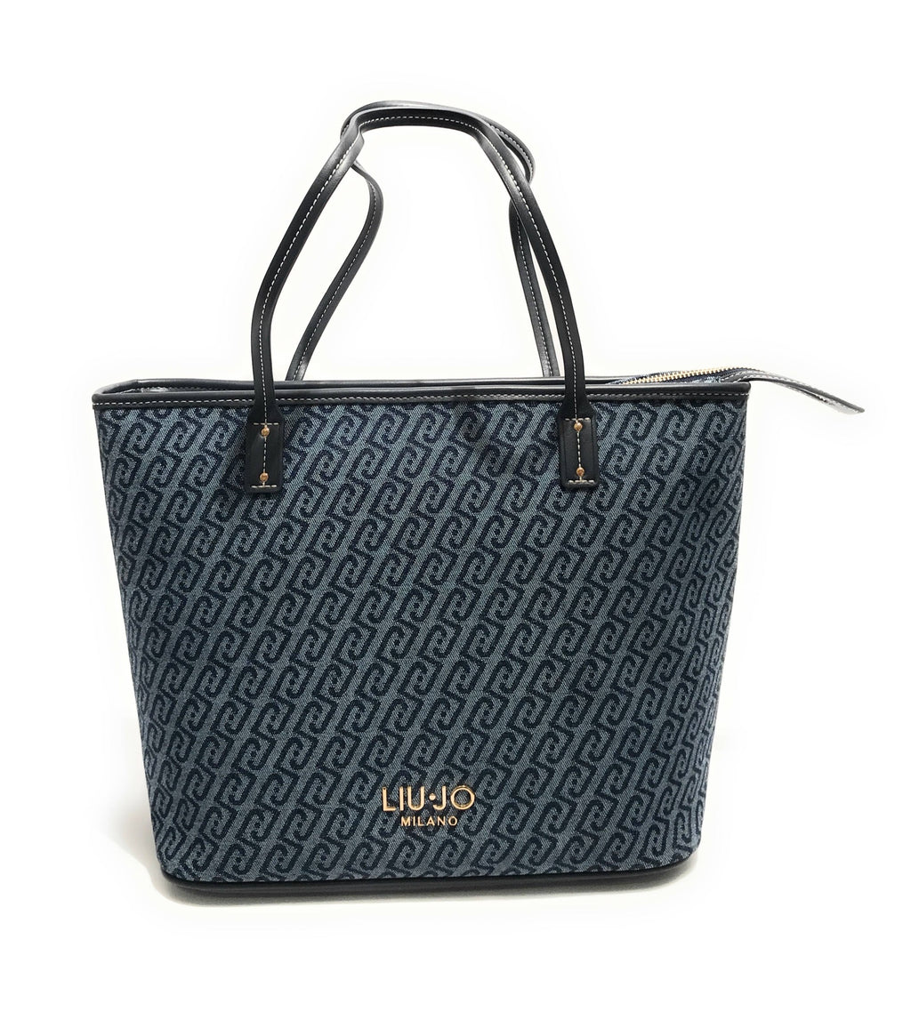 Borsa donna Liu-jo Evrim Tote jacquard dress blue BS26LJ20 AA6070 T379A