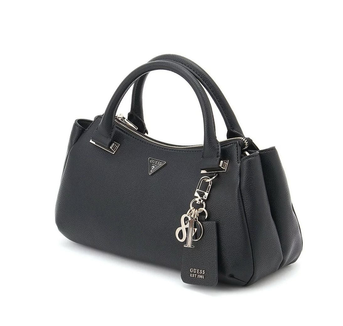 Borsa donna Guess a mano/ tracolla Evie satchel 3 comparti black BS26GU19 BG966406