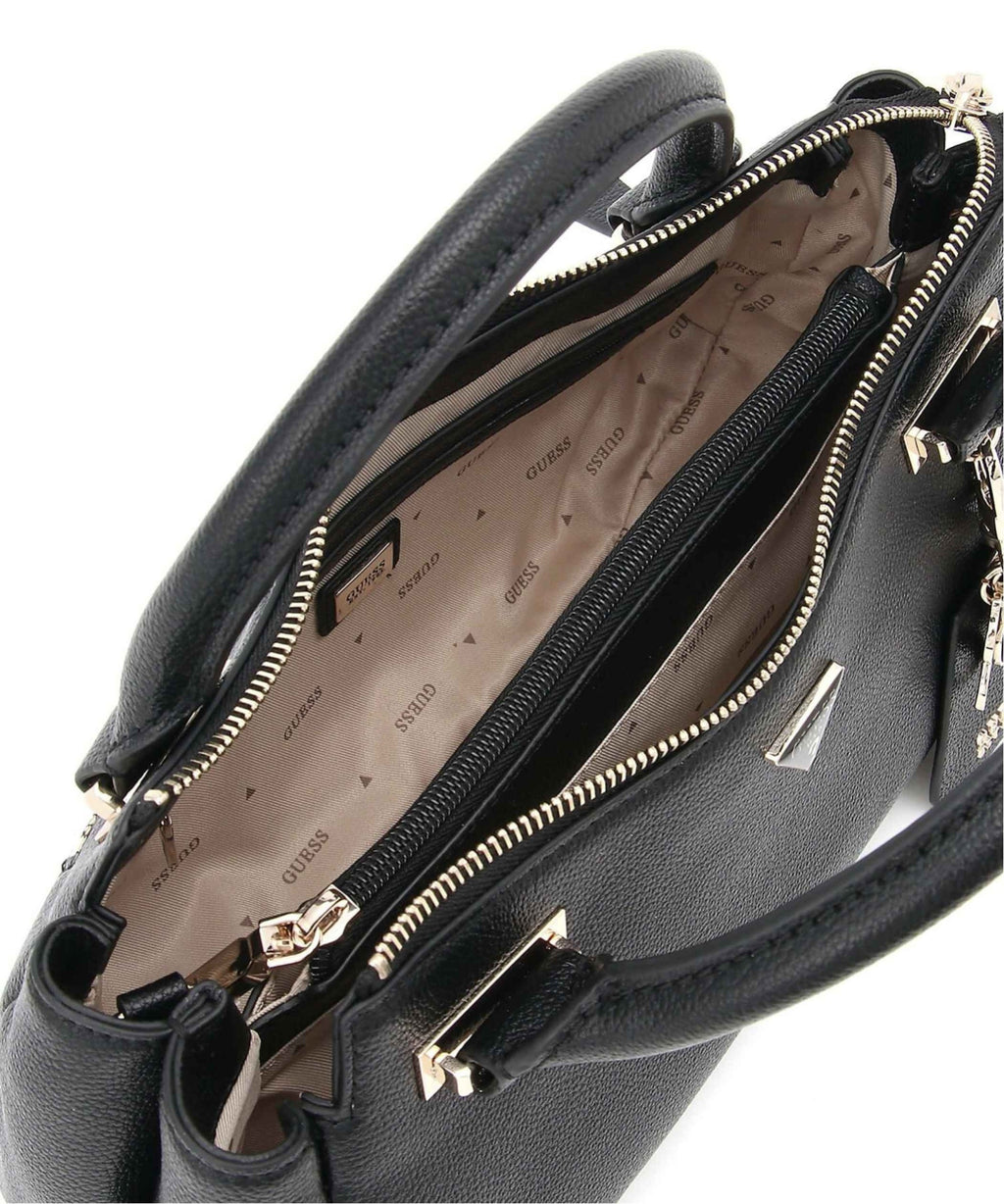 Borsa donna Guess a mano/ tracolla Evie satchel 3 comparti black BS26GU19 BG966406