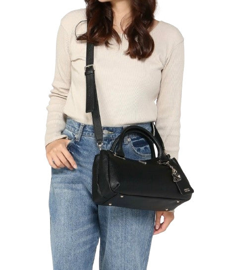 Borsa donna Guess a mano/ tracolla Evie satchel 3 comparti black BS26GU19 BG966406