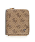 Portafoglio uomo Guess Milano zip around in pelle beige/ brown GS26GU04 SMMALOLEA02