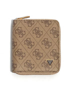 Portafoglio uomo Guess Milano zip around in pelle beige/ brown GS26GU04 SMMALOLEA02