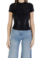 T-shirt donna Guess cropped in jersey black ES26GU09 W4BI26J1314 JBLK