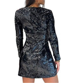 Abito donna Guess con pailettes nero ES26GU10 W6RK52KD020 JBLK