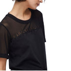 T-shirt donna Liu Jo in jersey e mesh nero ES26LJ05 TA6277 JS923