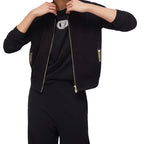 Felpa aperta donna Liu Jo con zip nero ES26LJ06 TA6241 JS182