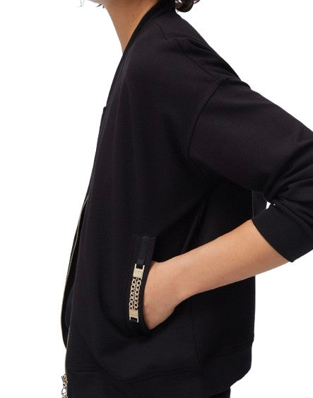 Felpa aperta donna Liu Jo con zip nero ES26LJ06 TA6241 JS182
