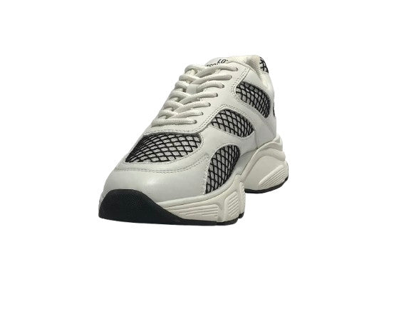 Scarpe Love Moschino sneaker Stardust 60 in pelle bianco/ nero DS26MO04 JA15446G1OIQ610A