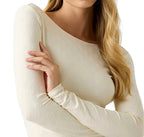 Top donna Guess maniche lunghe con logo all over bianco ES26GU14 W6RP46KA660 G106