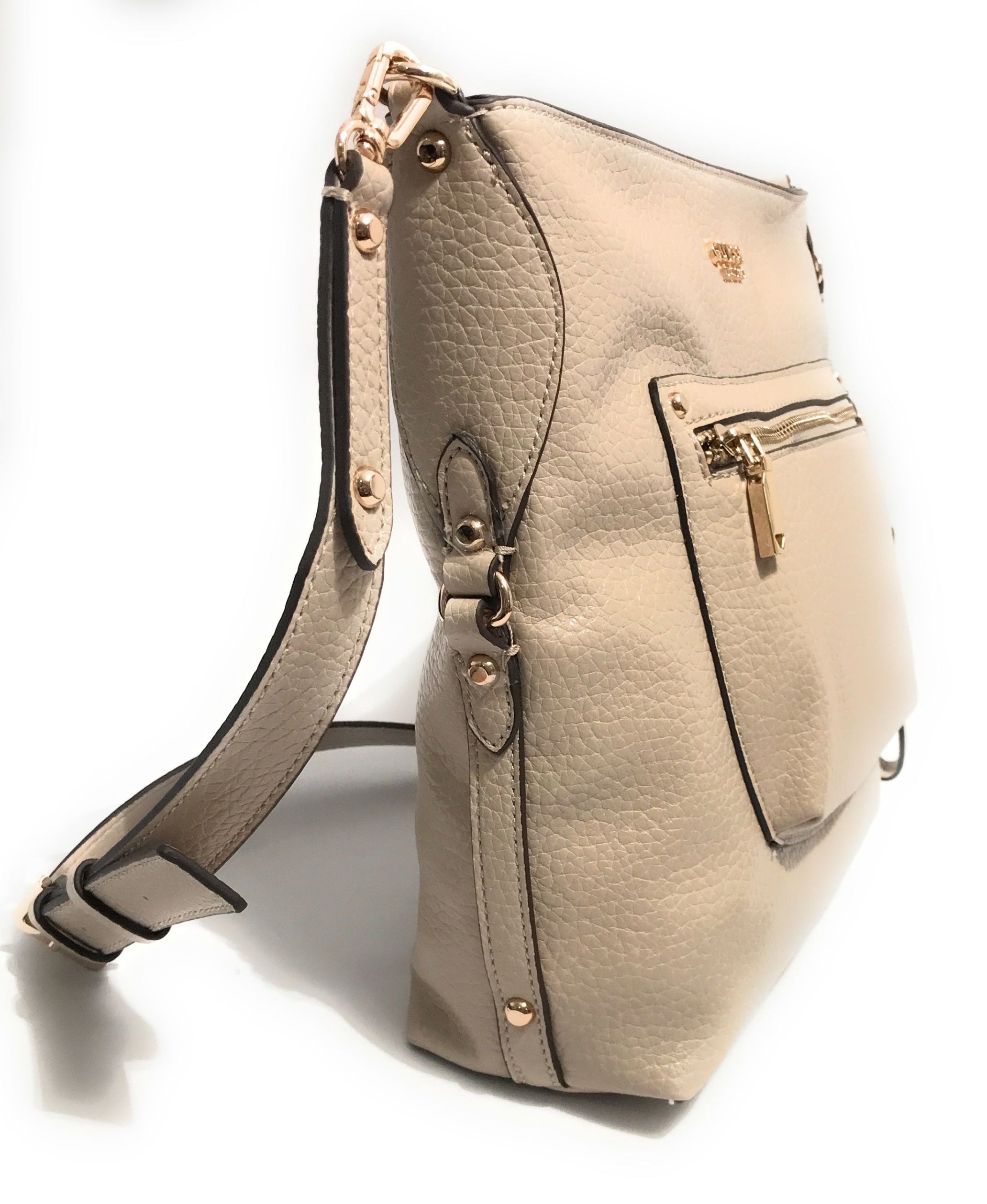 Borsa Guess Marsha crossbody bucket bag light taupe BS26GU51 BG950104