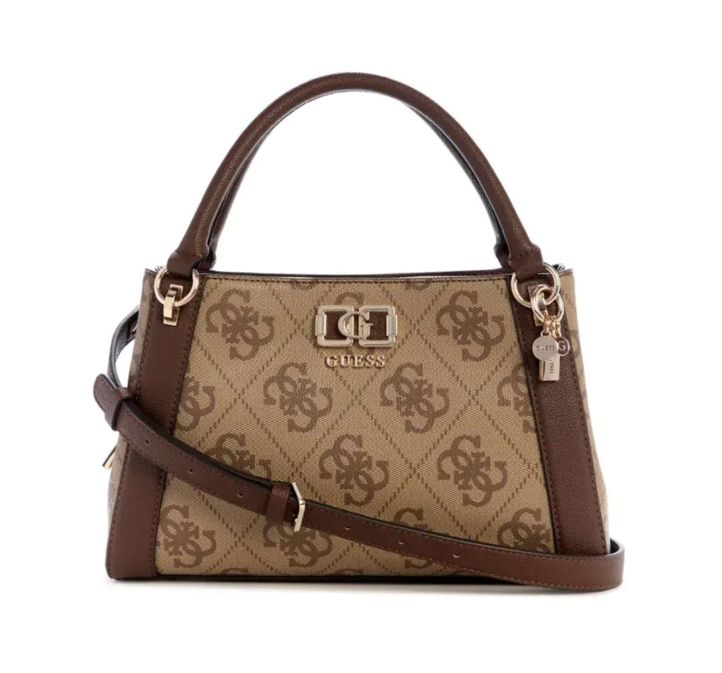 Borsa Guess a mano/ tracolla Karnilla logo girlfriend satchel latte logo/ brown BS26GU61 OS990106