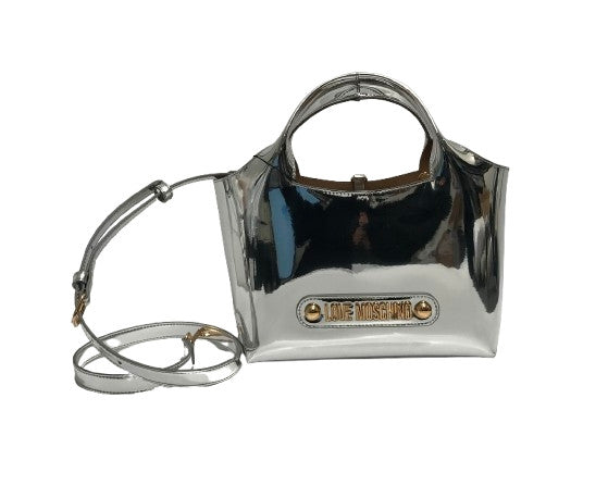 Borsa donna Love Moschino a mano/tracolla in ecopelle mirror argento BS26MO09 JC4133PP1OLP0902