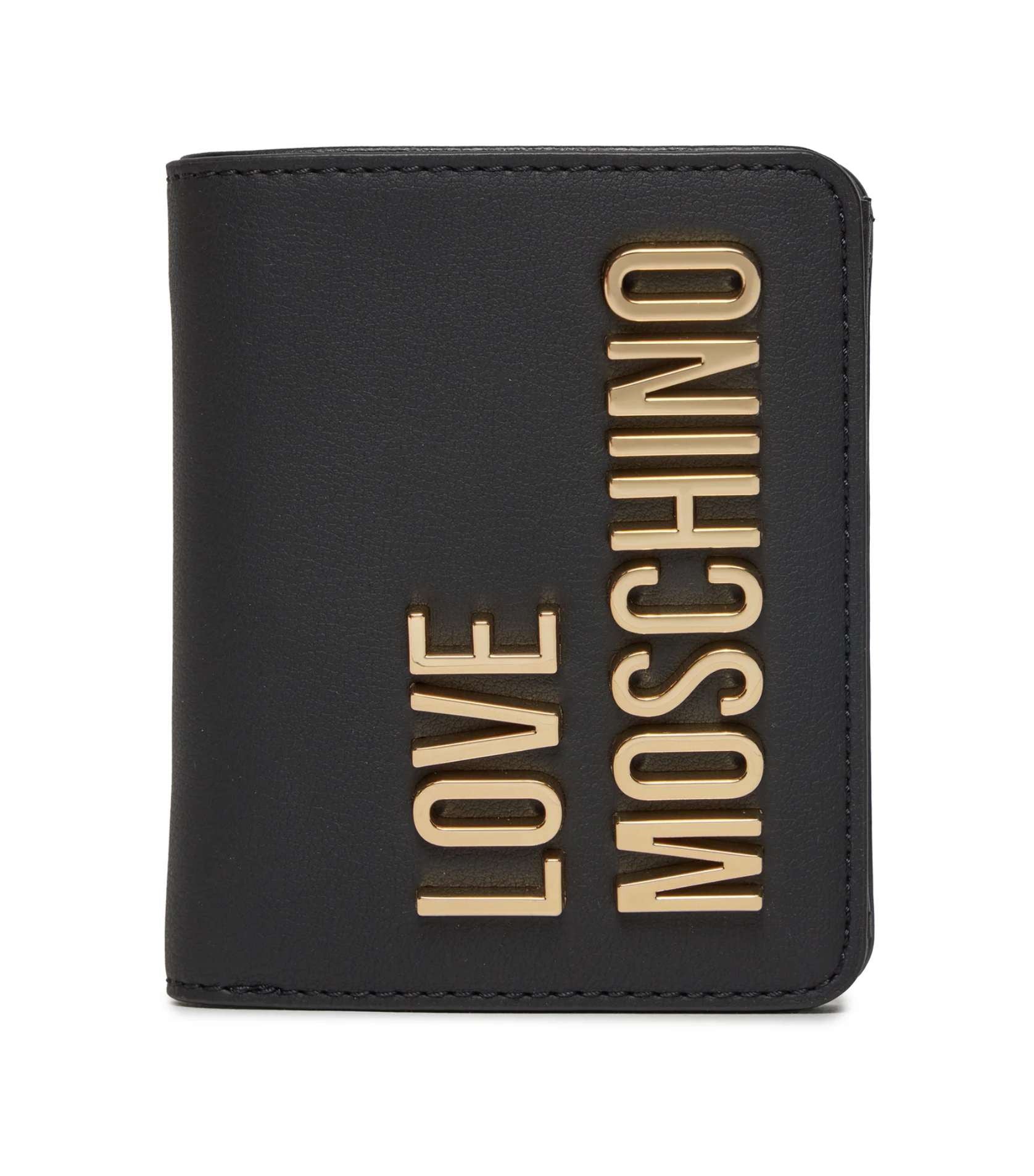 Portafoglio donna Love Moschino a libretto in ecopelle nero/oro AS26MO06 JC5612PP1OKD0000